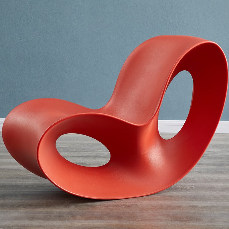 Contemporary Rocking Accent Chair Plastic & Acrylic Rocker Chair
