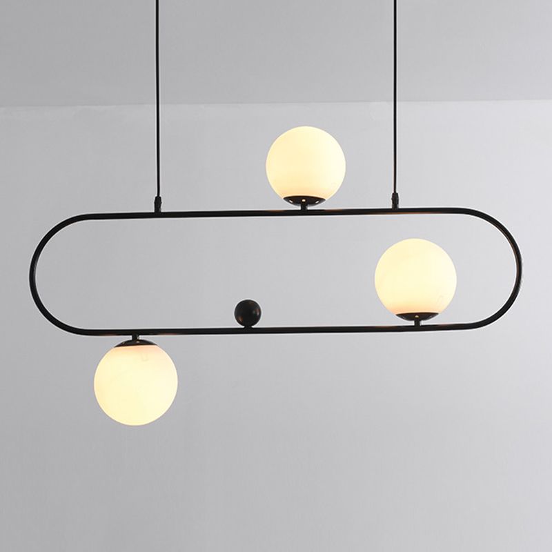 Glass Ball Shape Chandelier Light Modern Style Multi Lights Chandelier Light Fixture