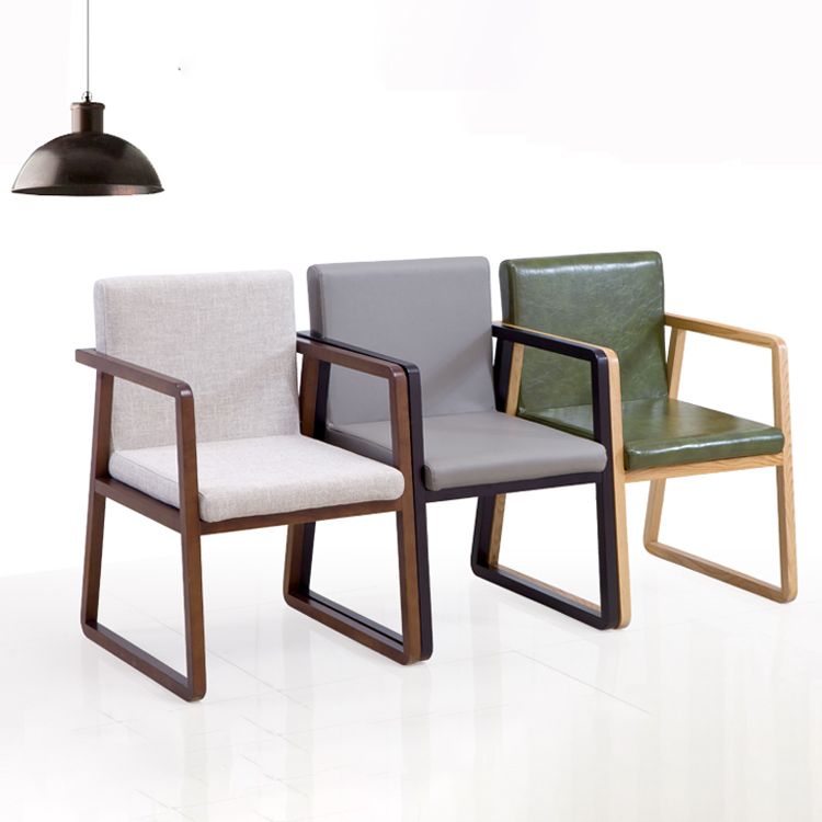 Silla auxiliar de comedor de estilo moderno, sillones de comedor de madera para cocina