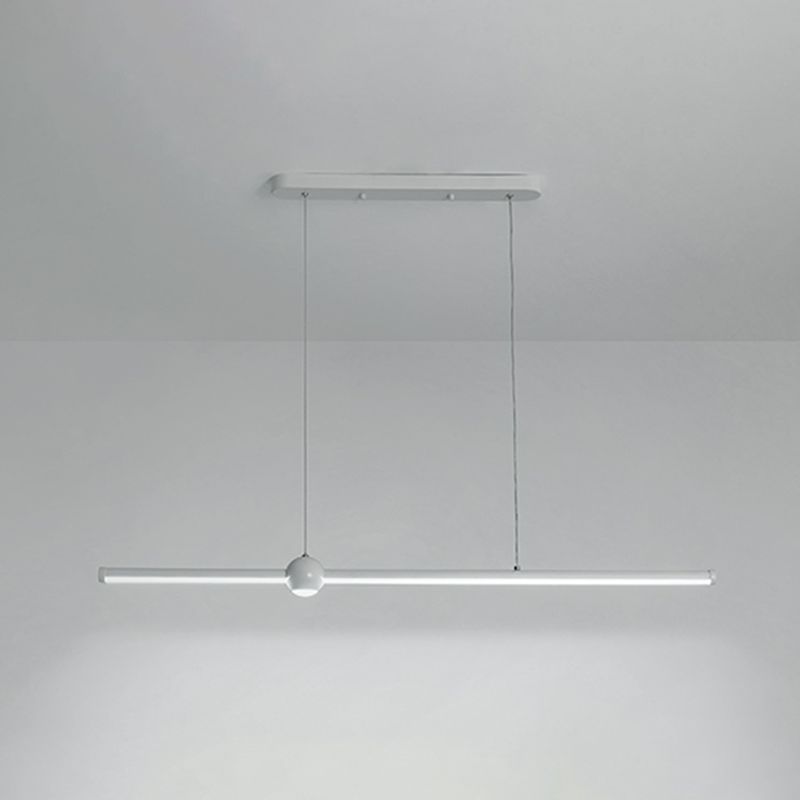 Pendants contemporains lustre de l'île en métal linéaire pour la cuisine