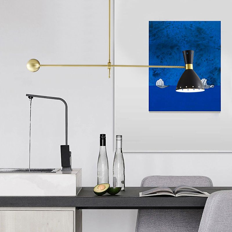 Lámpara de techo de la sala de estar metálica posmoderna sputnik lámpara de suspensión de techo