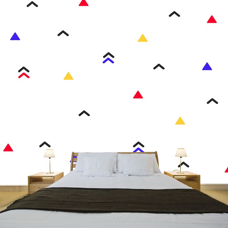 Illustration Geometrical Mural Decal Whole Wall Covering for Bedroom, Custom Print