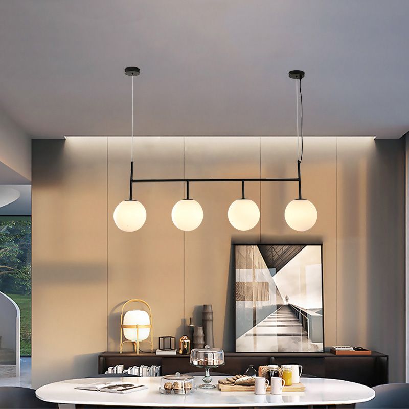 Nordic Modern Pendant Lamp Glass Shade Chandelier Light Fixture for Dining Room Kitchen