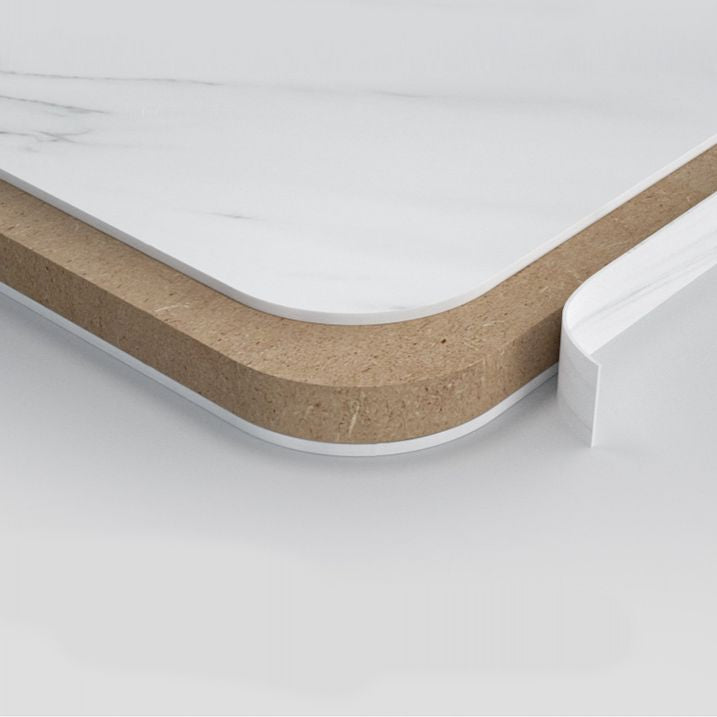 51.2''L Contemporary Sintered Stone Dining Table Folding White Dining Table for Kitchen