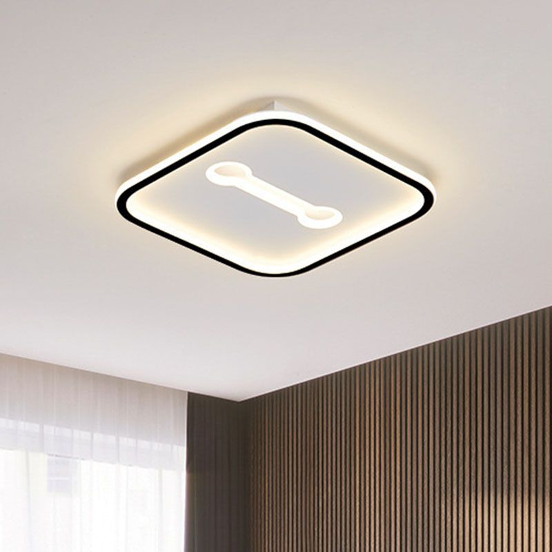 Geometrical Shape Bedroom Flush Mount Lighting Metal Minimalist LED Flush Mount Fixture