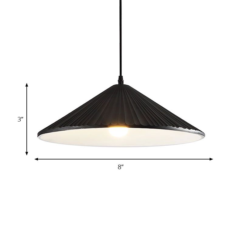 Hat Cosicero Pendiente Luz Modernismo Resina 1 Luz 8 "/12.5"/16 "Dia Gris/Blanco/Negro Kit de lámpara colgante