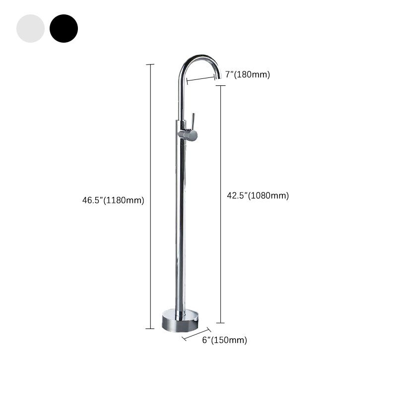 Contemporary Style Freestanding Bathtub Faucet Floor Mounted Freestanding Tub Filler
