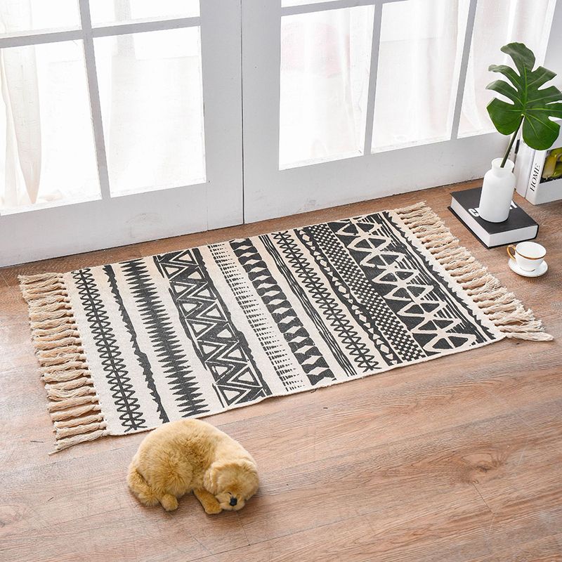 Green Modern Carpet Cotton Panda Carpet Non-Slip Backing Carpet for Living Room