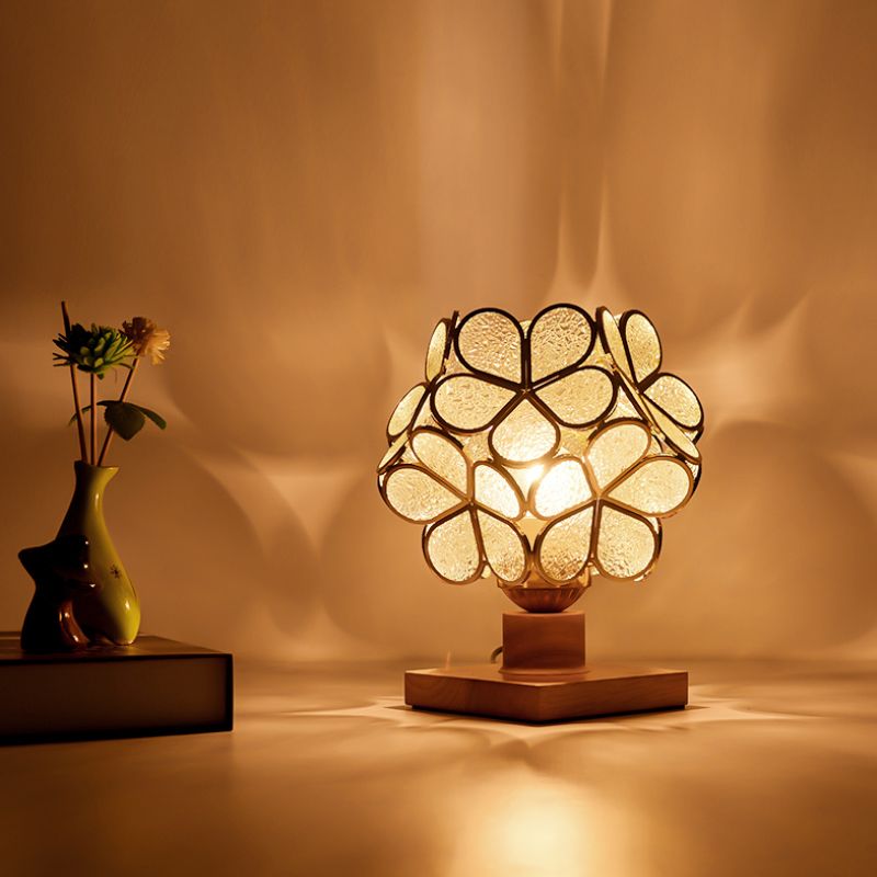 Blumenglas Nachttischlampe Tiffany-Nachttisch-Lampe für Schlafzimmer