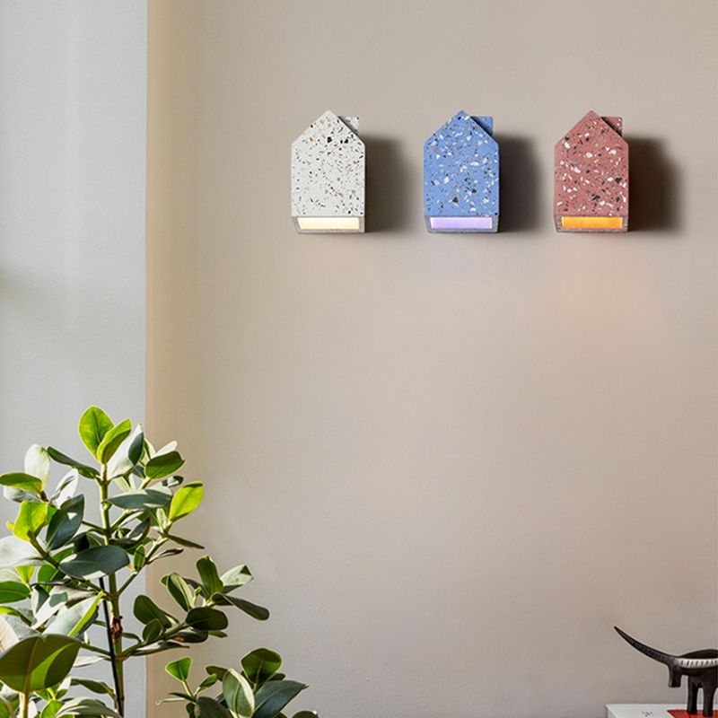 Lampada da parete della casa moderna lampada montata a parete a 1 luce con tonalità di pietra