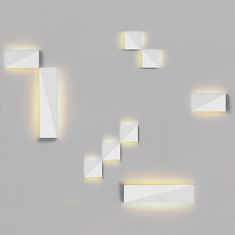 Modernism Wall Sconce Rectangle Shade Sconce Lighting for Bedroom