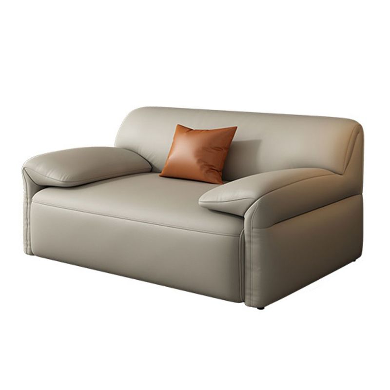 41" Wide Scandinavian Sleeper Sofa Futon Leather Storage Sleeper Sofa