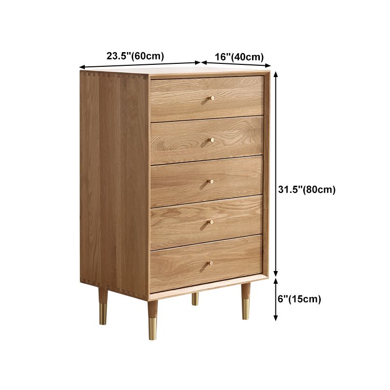 Oak Wood Dining Room Sideboard Cabinet Modern Buffet Server Cabinet with Drawers