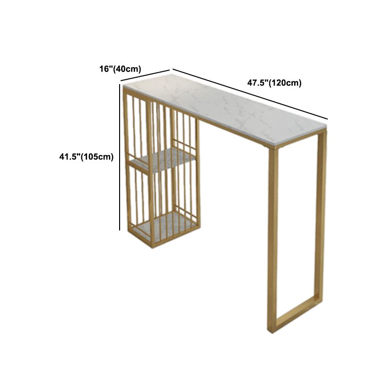 1/3/5 Pieces Bar Table Set Glam Rectangular Table and Stool Set