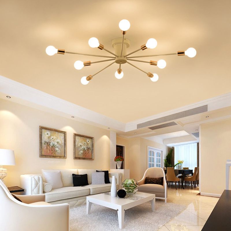 Contemporary Flush Mount Lighting Polish Finish Ceiling Light for Foyer