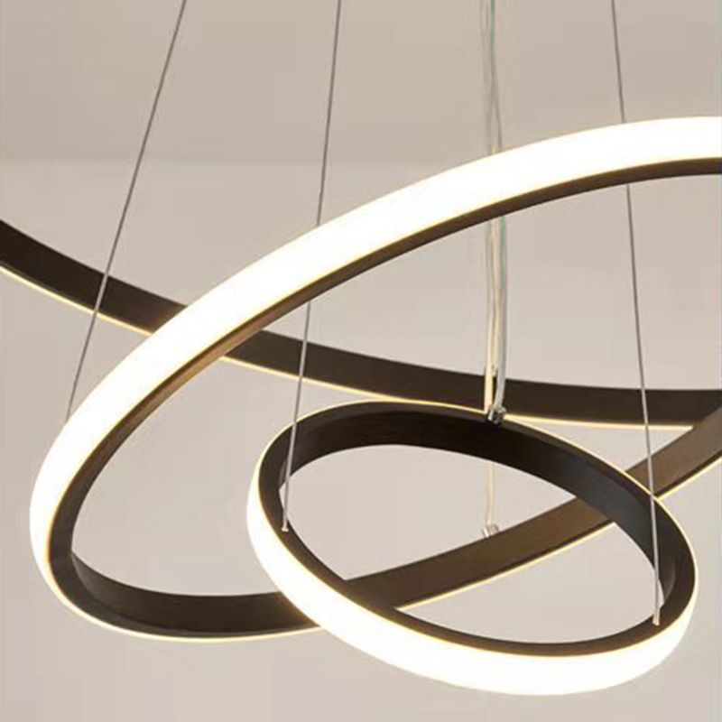 Modern Dining Room Lighting multipli lampadario lampadario rotondo in metallo lampadario