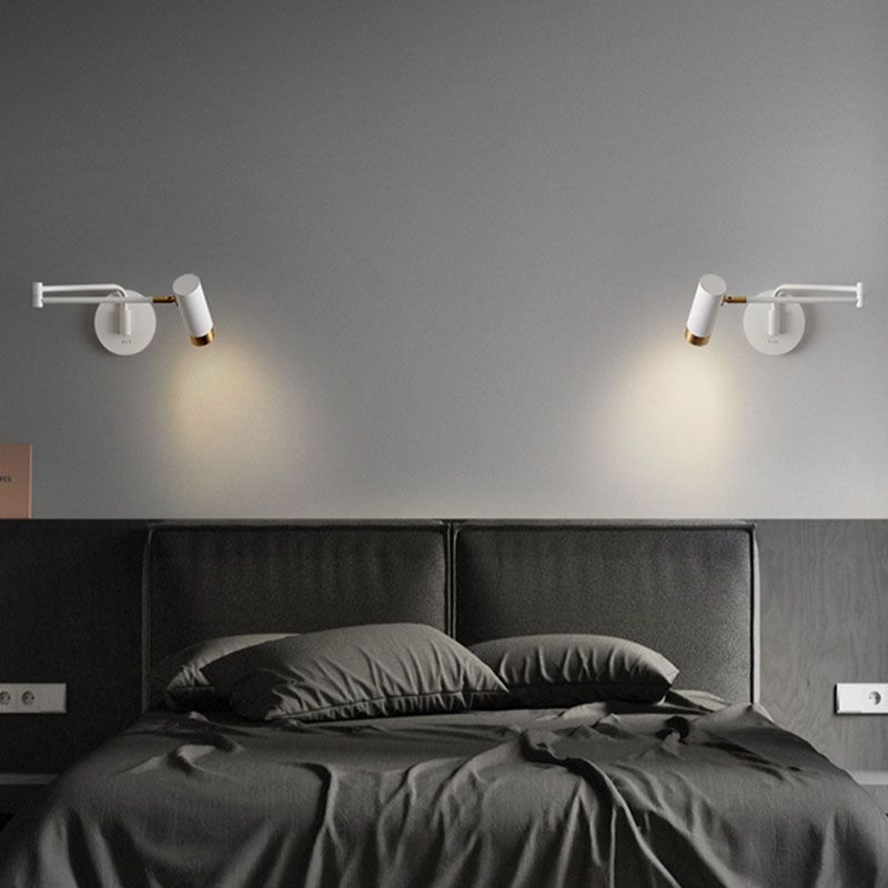 Aluminum Minimalism Wall Light Sconces Swing Arm Wall Mounted Light for Bedroom