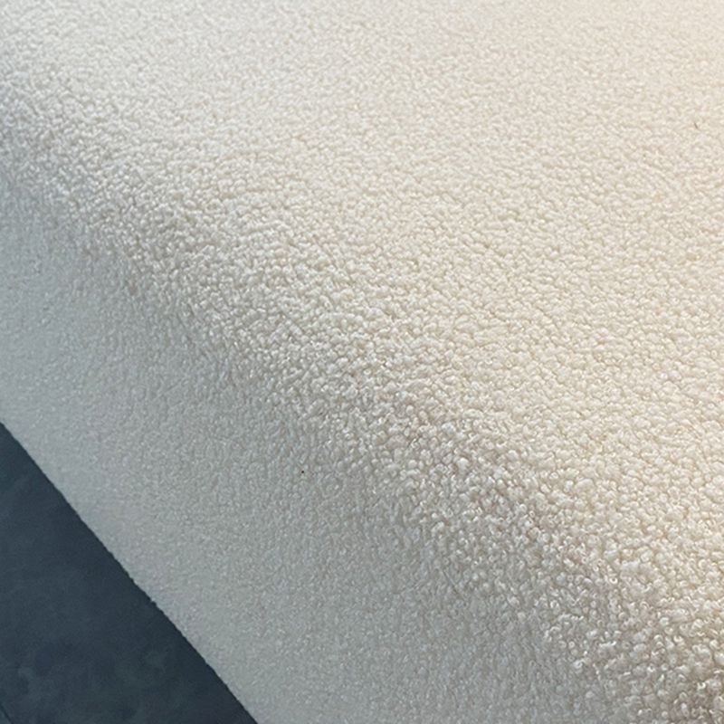 Tight Back Sofa Wool Curved Sofa in White for Living Room, Apartment