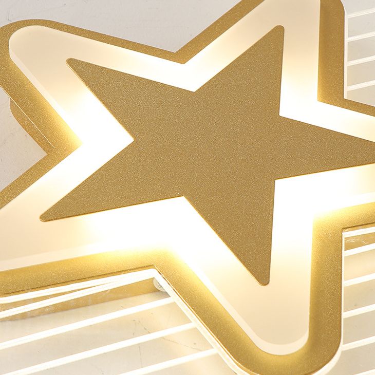 Moon And Star Flush Mount Ceiling Licht Moderne Acryl Deckenleuchte für Schlafzimmer