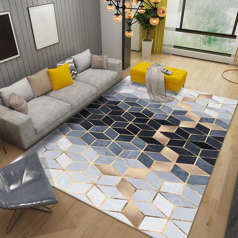 Simplicity Geometric Patterns Indoor Rug Stain Resistant Area Carpet for Home Rug