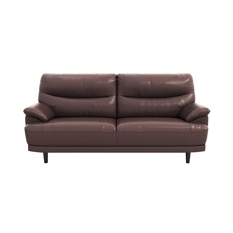 Stain Resistant Leather Pillow Top Arm Biscuit Back Settee Couch