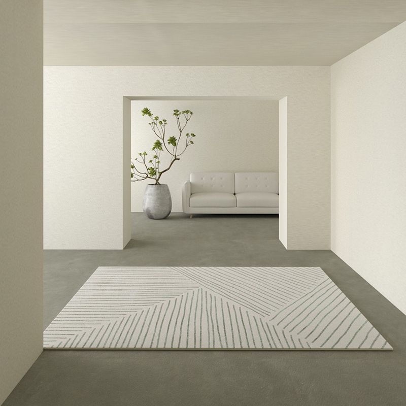 Freizeit Teppich Teppich Moderner Streifenmuster Teppich Polyester Waschbar Teppich mit Rutsch-Rücken