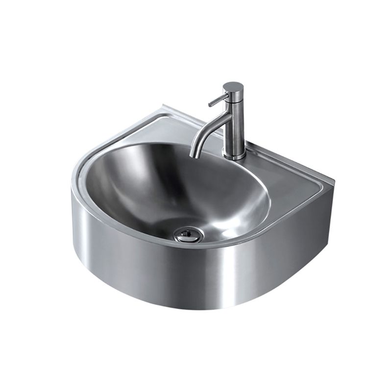 Modern Vessel Bathroom Sink Metal U-Shaped Wall Mount Bathroom Sink(Not Including Faucet)