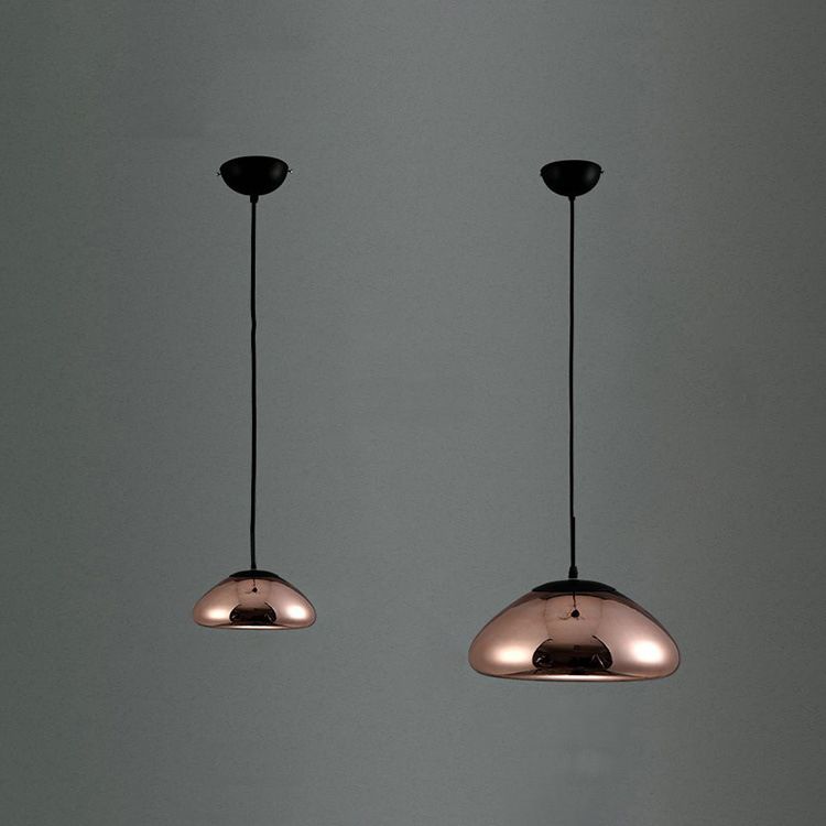 Minimalistische Glashängelampe, luxuriöser Kuppelschattenhängellicht für Innenräume