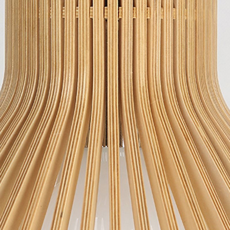 Geometric Shape Wood Hanging Light Modern 1 Light Hanging Light Fixtures in Brown