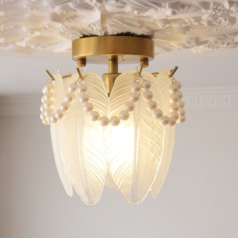 Modern Ceiling Light Creative Glass Flush Mount Ceiling Light Fixture for Bedroom