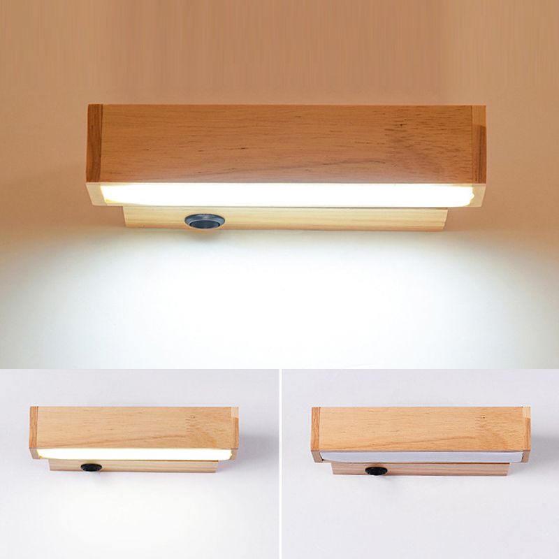 Wood Wall Sconce Light Modern Style Wall Sconce Lighting for Living Room