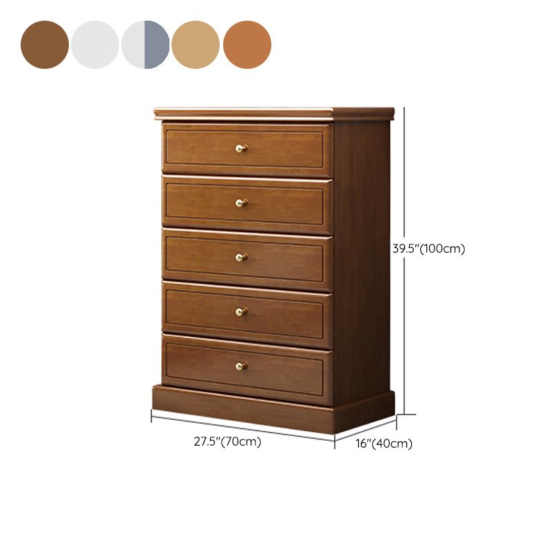 Modern Storage Chest Solid Wood Storage Chest Dresser with 4/5 Drawers