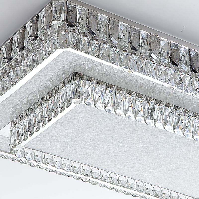 Lampade da incasso in metallo Lampade moderne da soffitto per camera da letto con paralume in cristallo