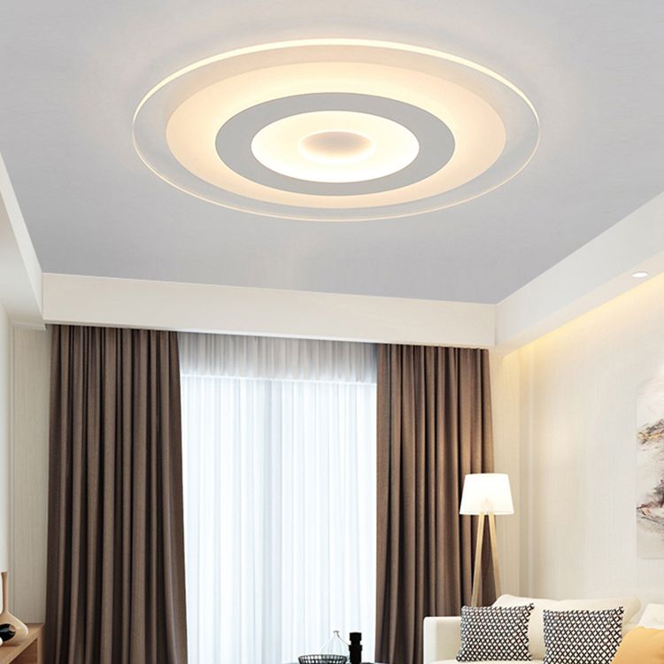 Lampe LED ronde Ultra-mince de Style moderne, plafonnier encastré pour salon