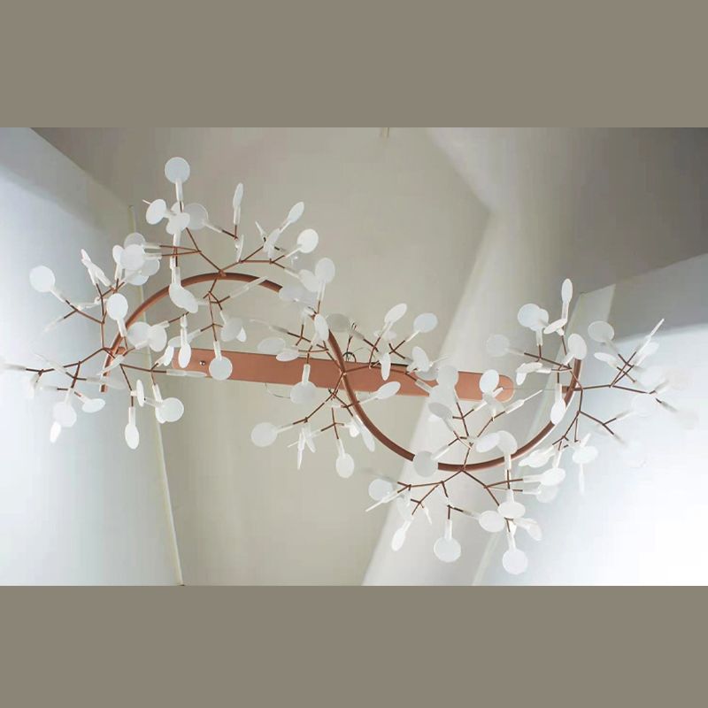 Gold de rosa contemporáneo lineal accesorios de iluminación de la isla lámpara de lámpara