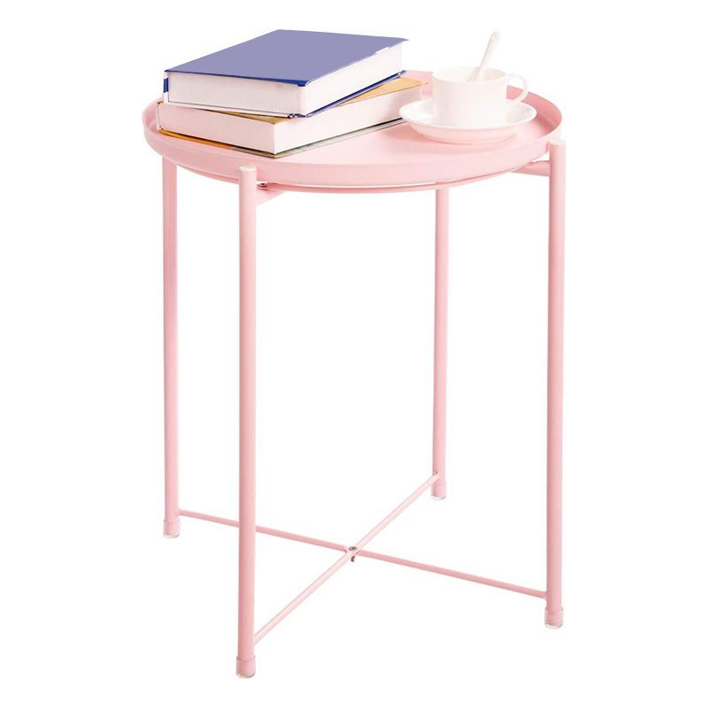 4 Legs Base Design Cocktail Table Multi-color Selection of Metal Iron Round Coffee Table