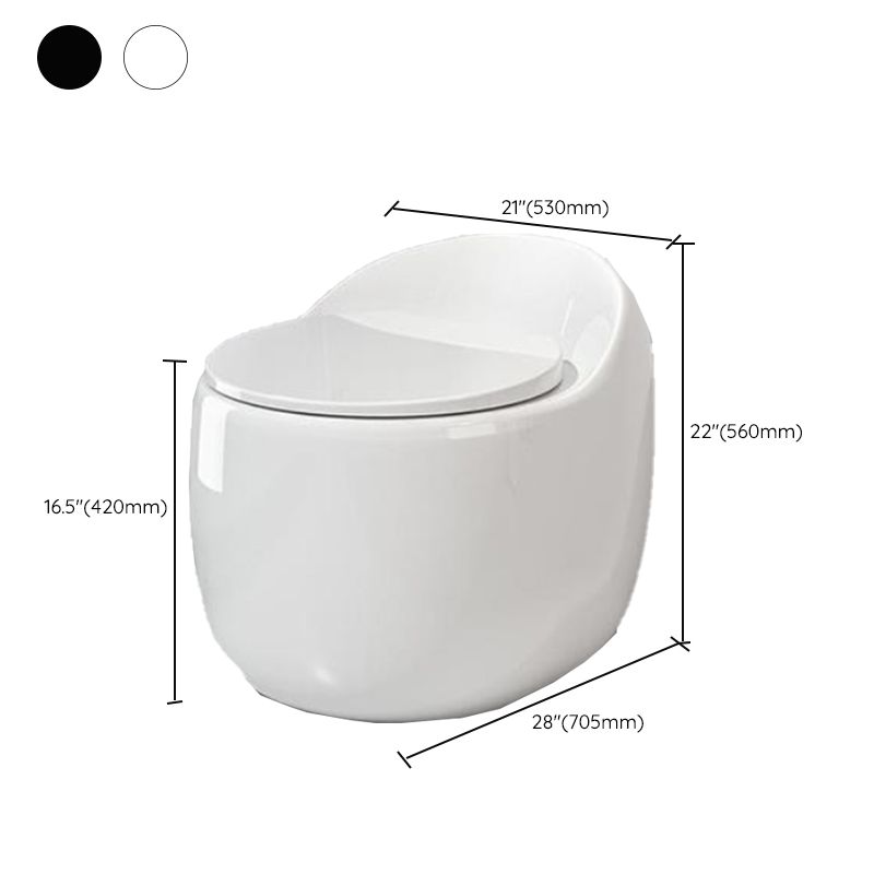 Contemporary Floor Mounted Flush Toilet Siphon Jet Urine Toilet for Washroom