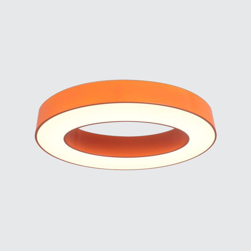 Luminaire encastré à anneau orange pour enfants LED en acrylique proche du plafonnier en lumière chaude/blanche/naturelle