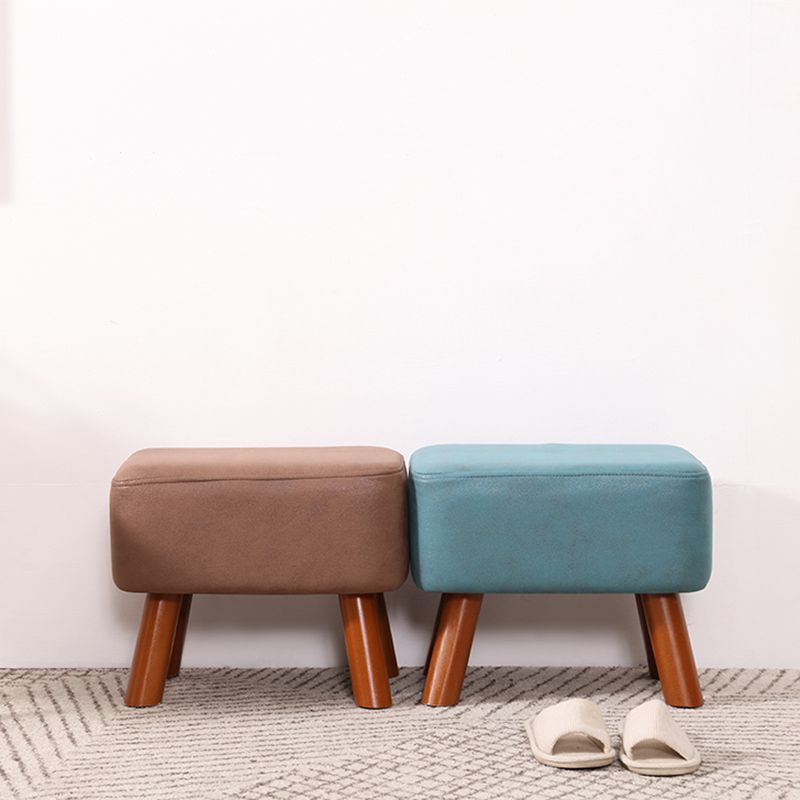 Contemporary Standard Stain Resistant Pure Color Leather Indoor Standard