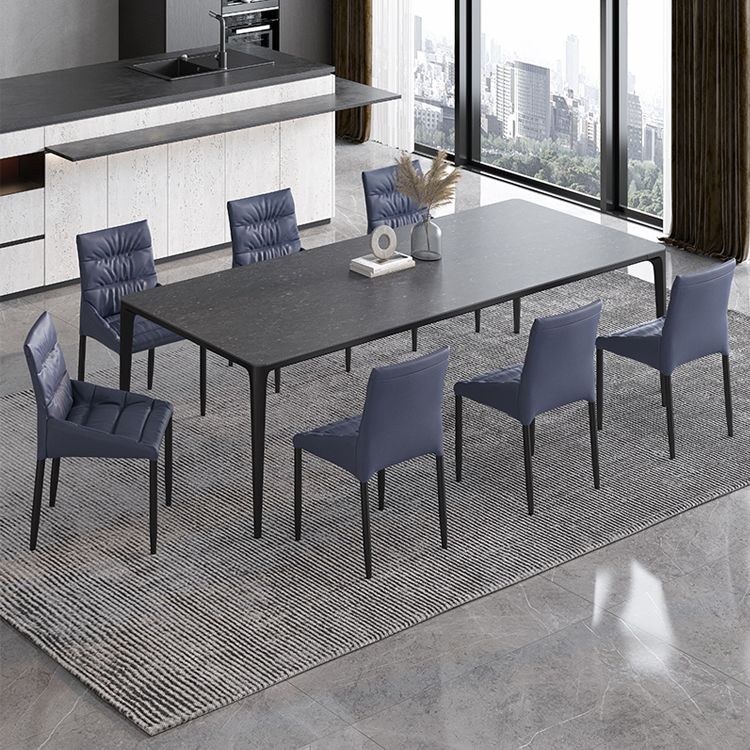 Rectangle Shape Dining Table Industrial Sintered Stone Table with 4 Legs