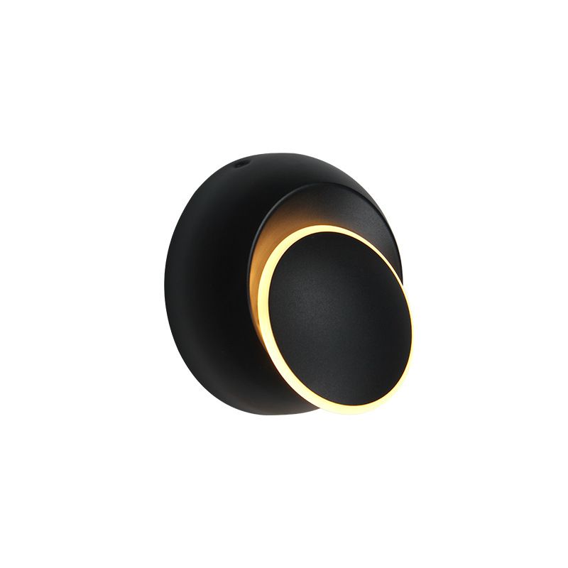 Nordic Style Aluminum Wall Light Round Rotatable LED Wall Sconce for Bedroom