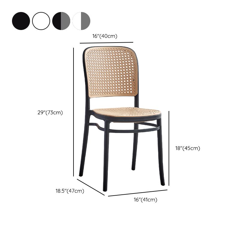 Stackable Bar Stool Plastic Backrest Counter Stool for Living Room