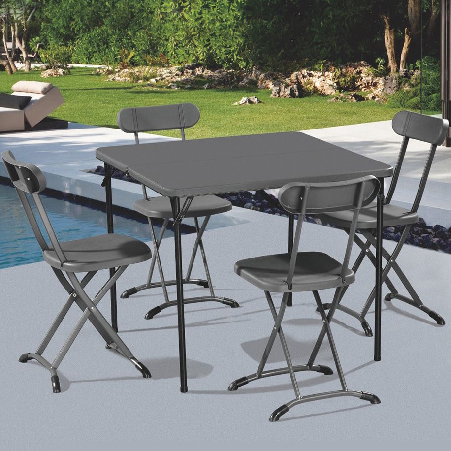 Contemporary Square Dining Table Plastic Folding Catio Table