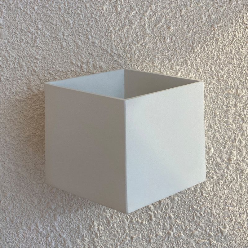 Modern Style Square Shade Wall Sconce Metal 2 Lights Sconces for Bedroom