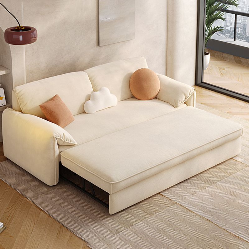 35" Wide Scandinavian Sleeper Sofa Futon Foldable White Sleeper Sofa