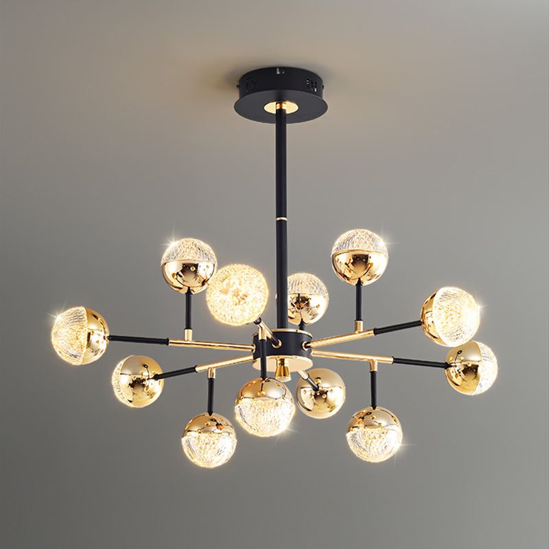 Hangende verlichtingsarmaturen modernistische stijl bolvorm met metalen kroonluchter lichten