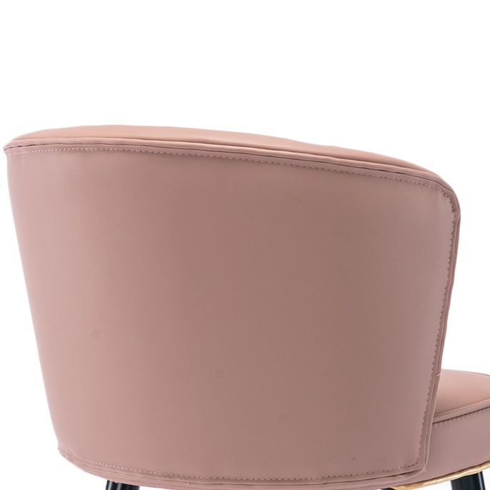Scandinavian Footrest Checkout Counter Stool Matte Finish PU Leather Barstool