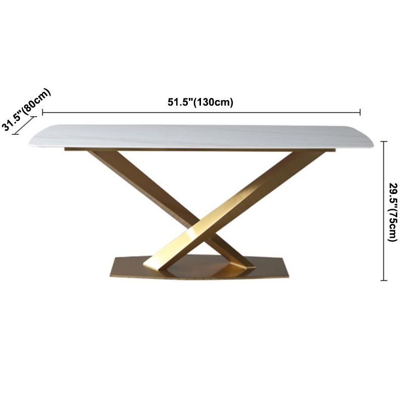Mesa de comedor rectangular Mesa de piedra tradicional de lujo para la sala de lujo para el hogar