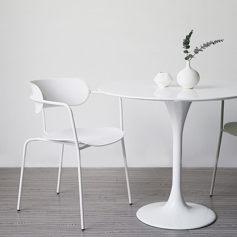Fauteuil de salle à manger à dossier ouvert industriel, fauteuil de salle à manger mental de cuisine