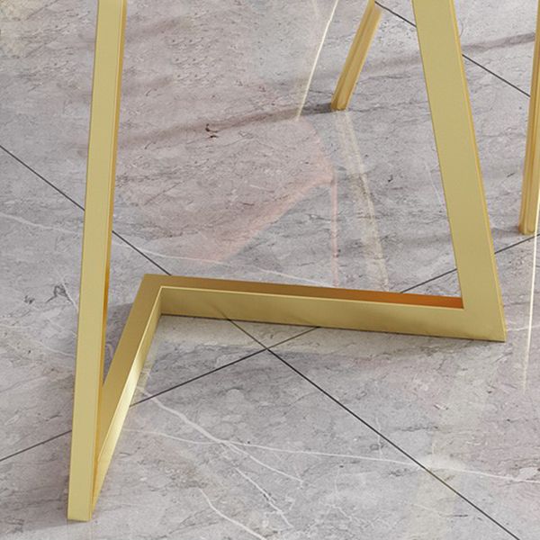 Table à manger rectangulaire de luxe traditionnelle en métal